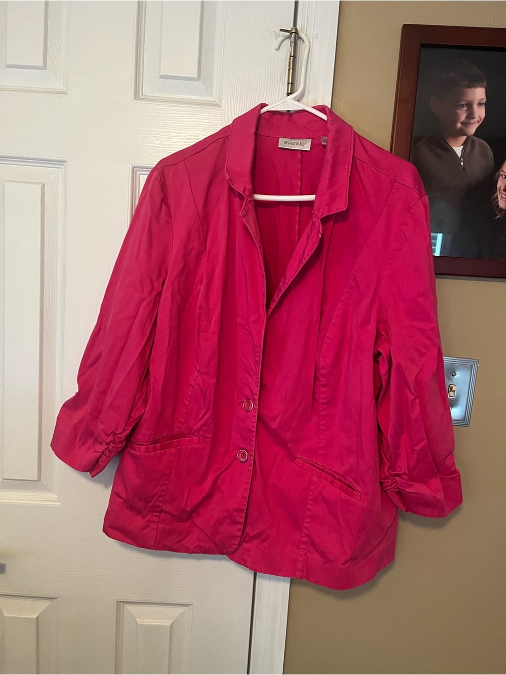 Avenue Pink Lightweight Women's Blazer Jacket. Size 22